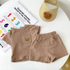 Baby Summer Simple Bear Short Sleeve Shorts Suit Baby Two-piece Suit - Thamaras