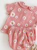 Pink Daisy Baby Girl top + shorts - Thamaras