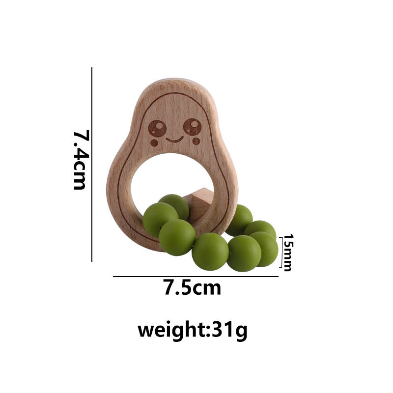 New Cartoon Avocado Pacifier With Beech Toy - Thamaras